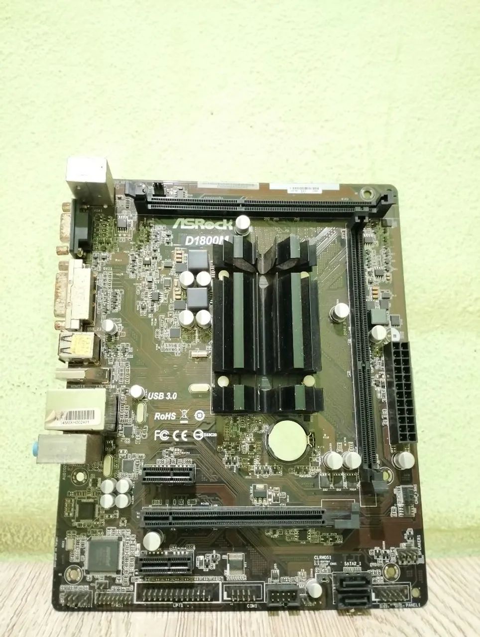 Placa-Mãe ASRock D1800M Funcionando - Celeron Integrado - Foto 2