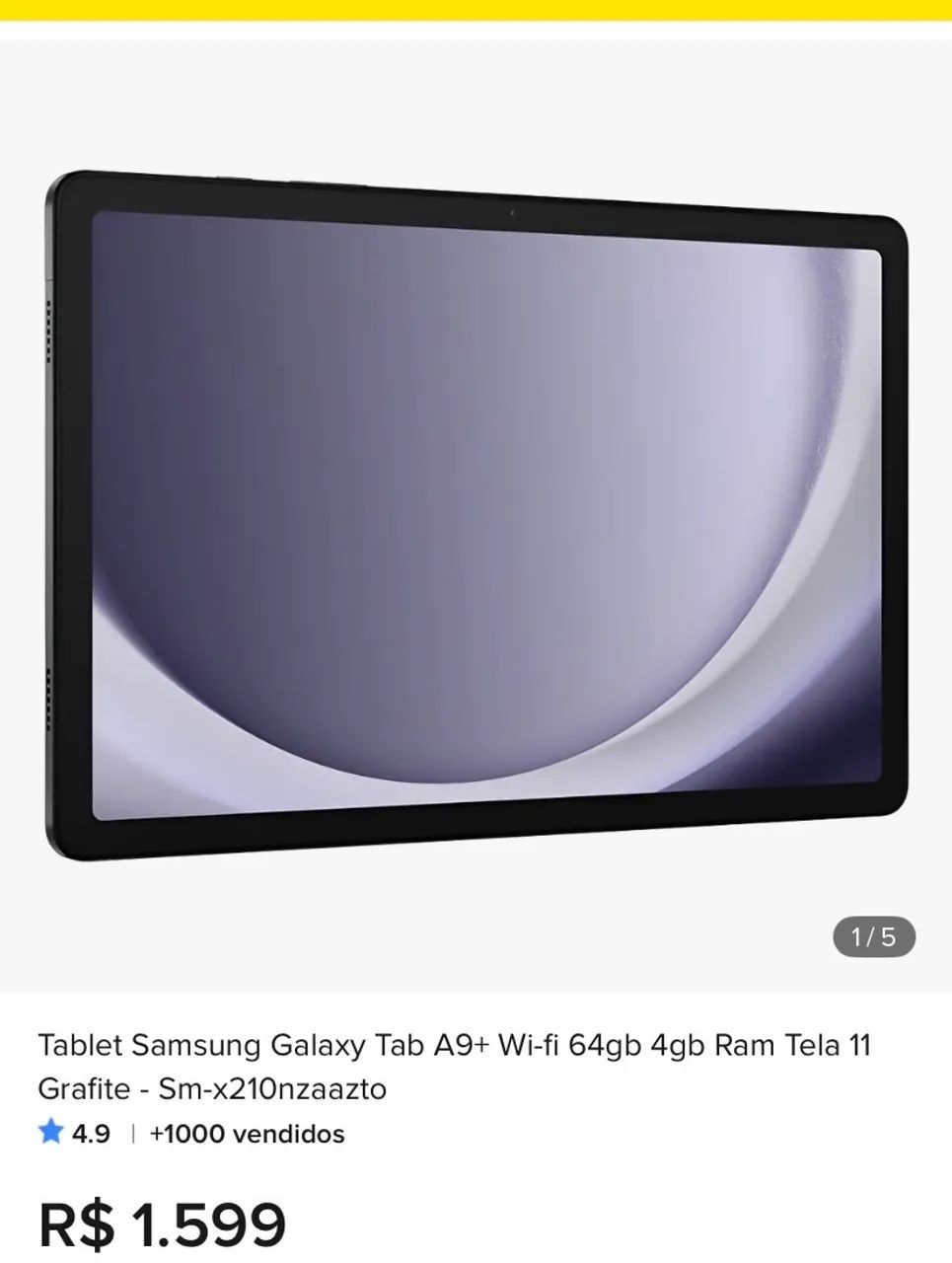 Vendo tablet Samsung tab A9+ semi novo!! - Foto 5