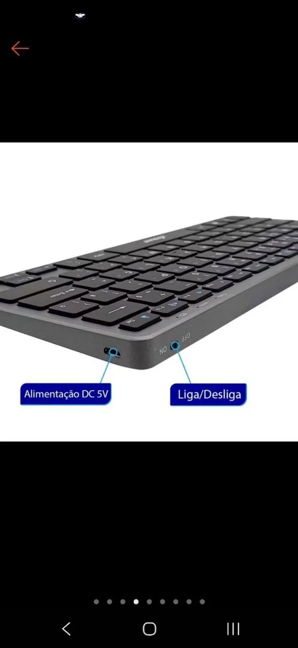 Teclado sem fio Bluetooth  - Foto 5