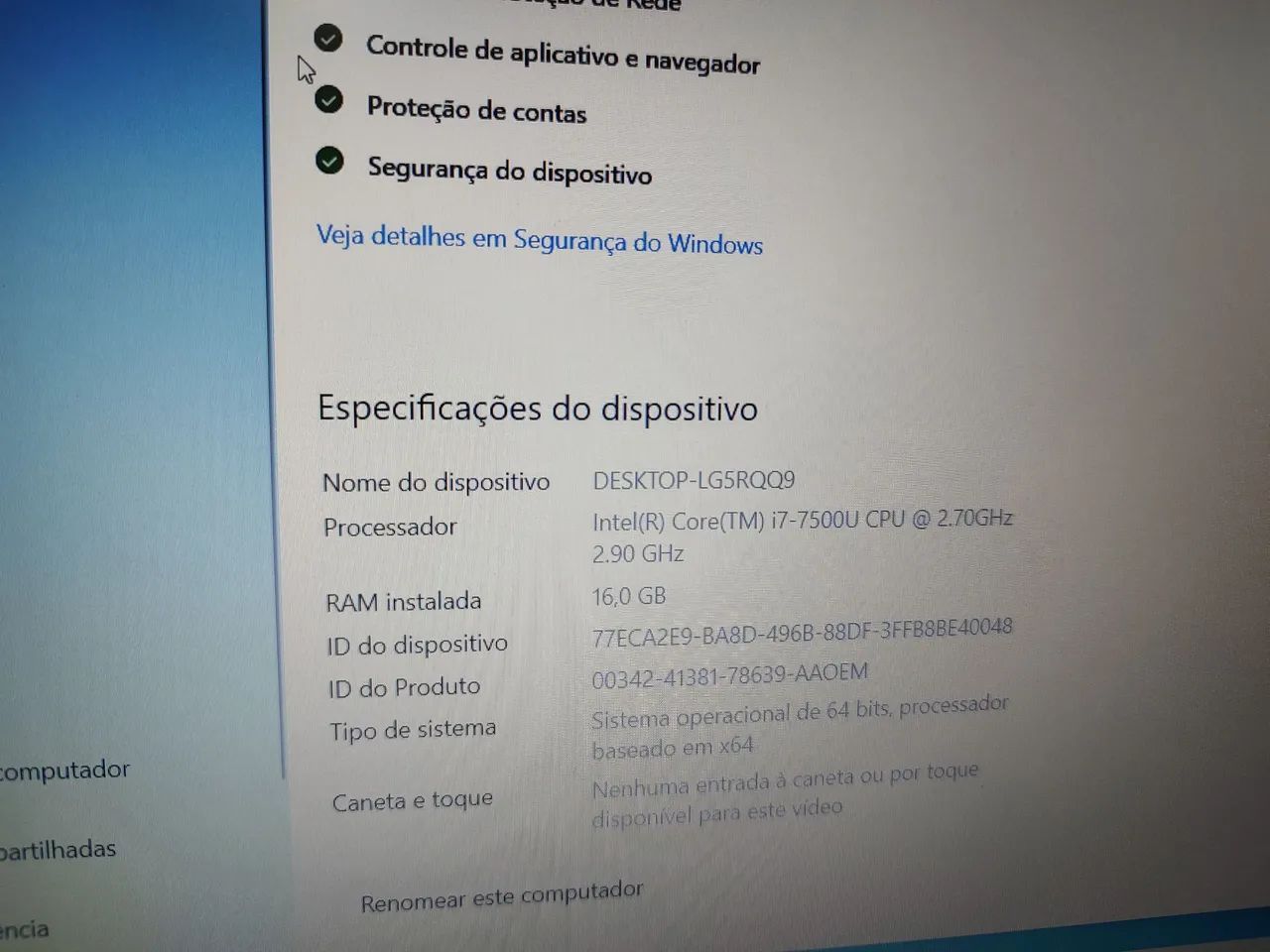 Notebook i7 16 de memória RAM ddr4 ssd 246g e placa de vídeo dedicada gforce  - Foto 5