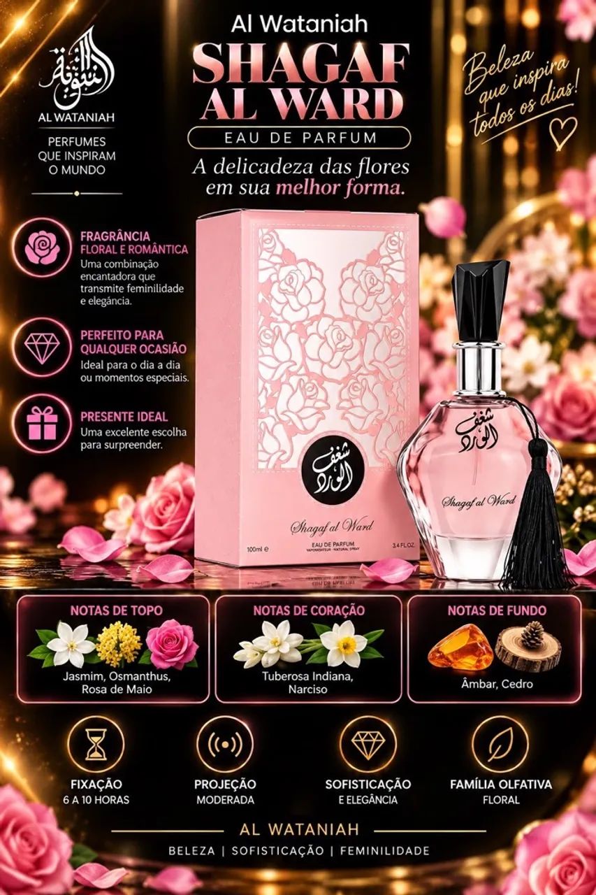 Perfume AL WATANIAH SHAGAF AL WARD - 100 ML