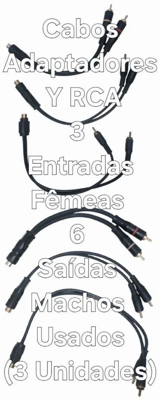 Cabos RCA Y Fêmeas e Macho 