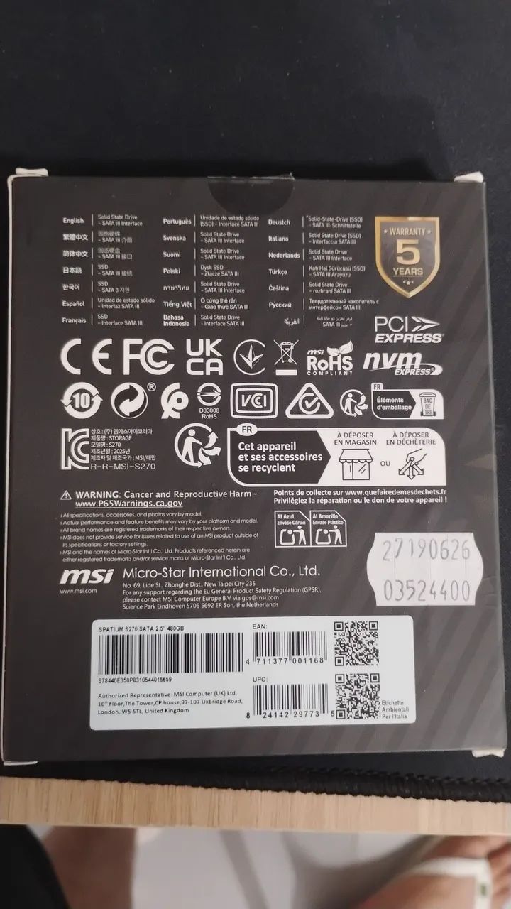 SSD SATA MSI 480GB - Foto 2