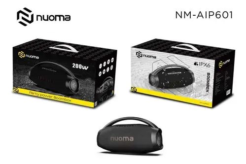 Caixa De Som 200w Portátil Bluetooth Nuoma 
