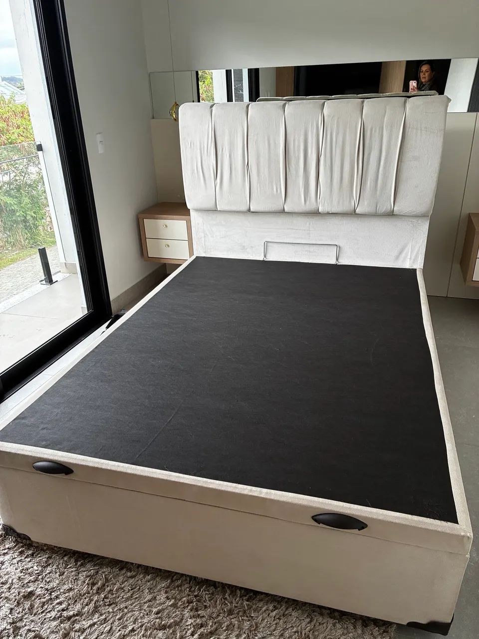 Cama box casal baú com cabeceira - Foto 2
