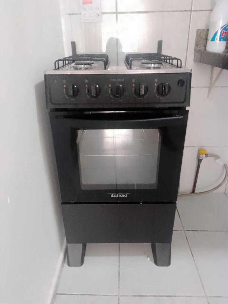 Itatiaia Star New 4-Burner Stove with Automatic Ignition, Black