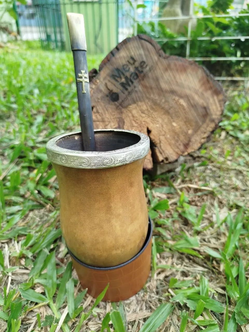 Kit cuia e bomba chimarrão em alpaca premium - Foto 2