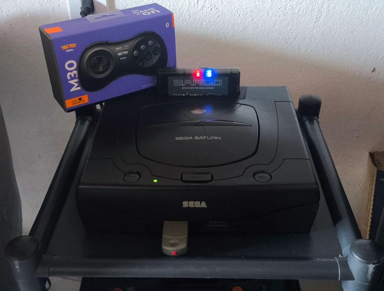 Sega Saturno + Saroo + Controle Tectoy Bluetooth