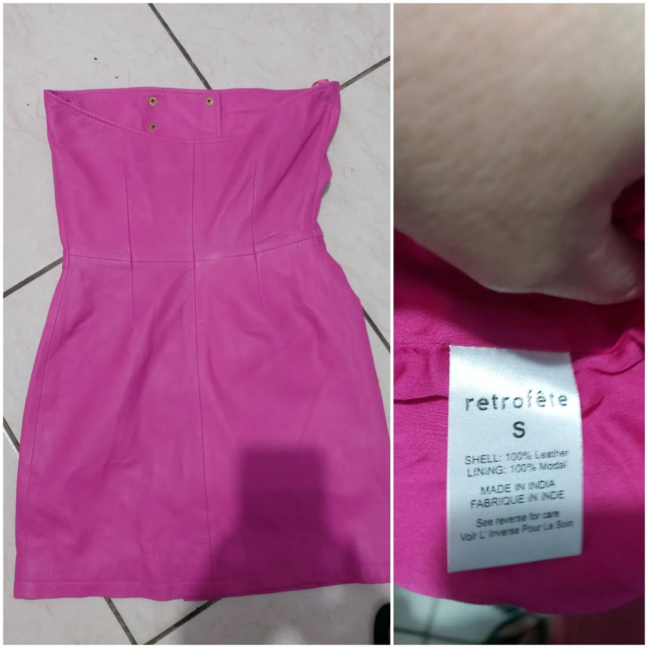 Vestido em couro legítimo de Grife - Foto 2