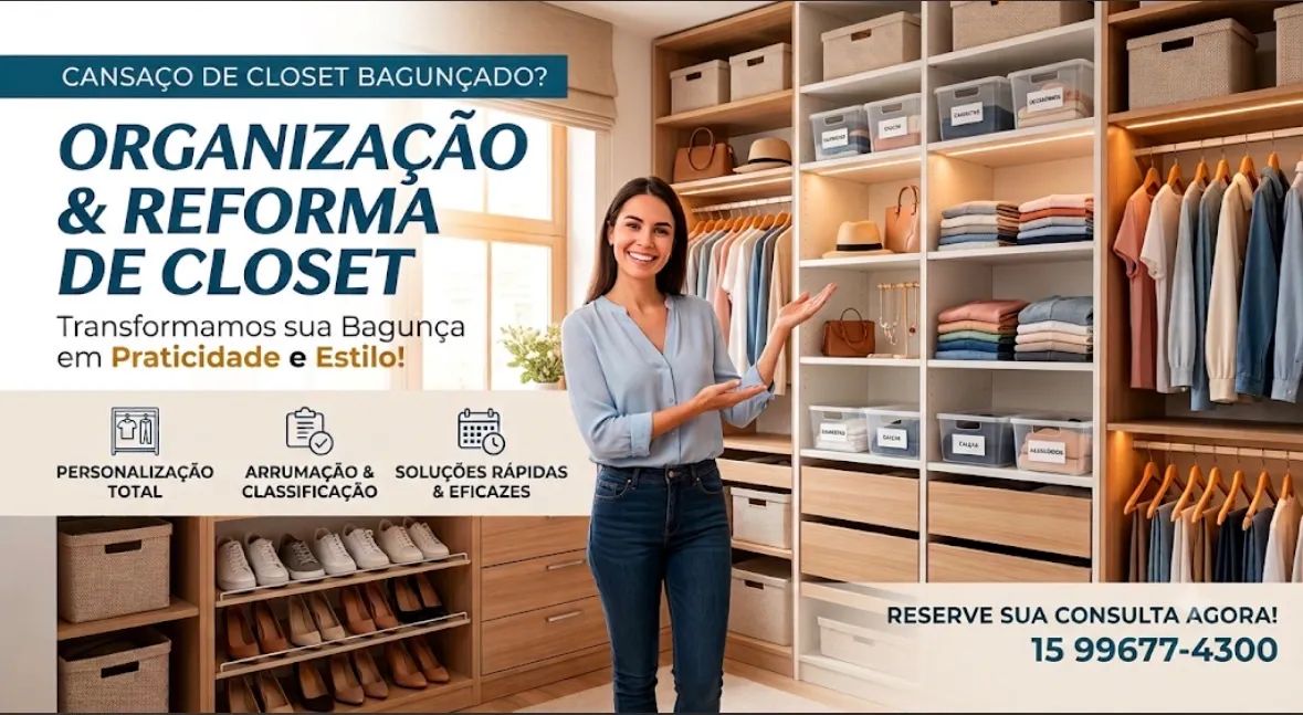 Seu closet organizado em menos de 24 horas? Sim, é possível! ?