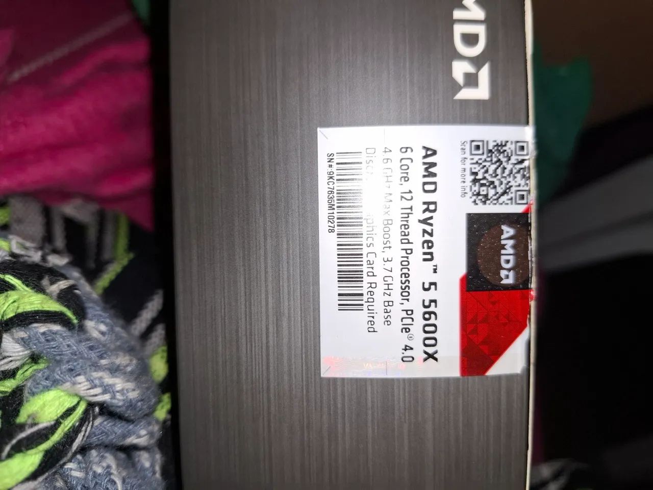 Caixa Ryzen 5600X e Cooler amd