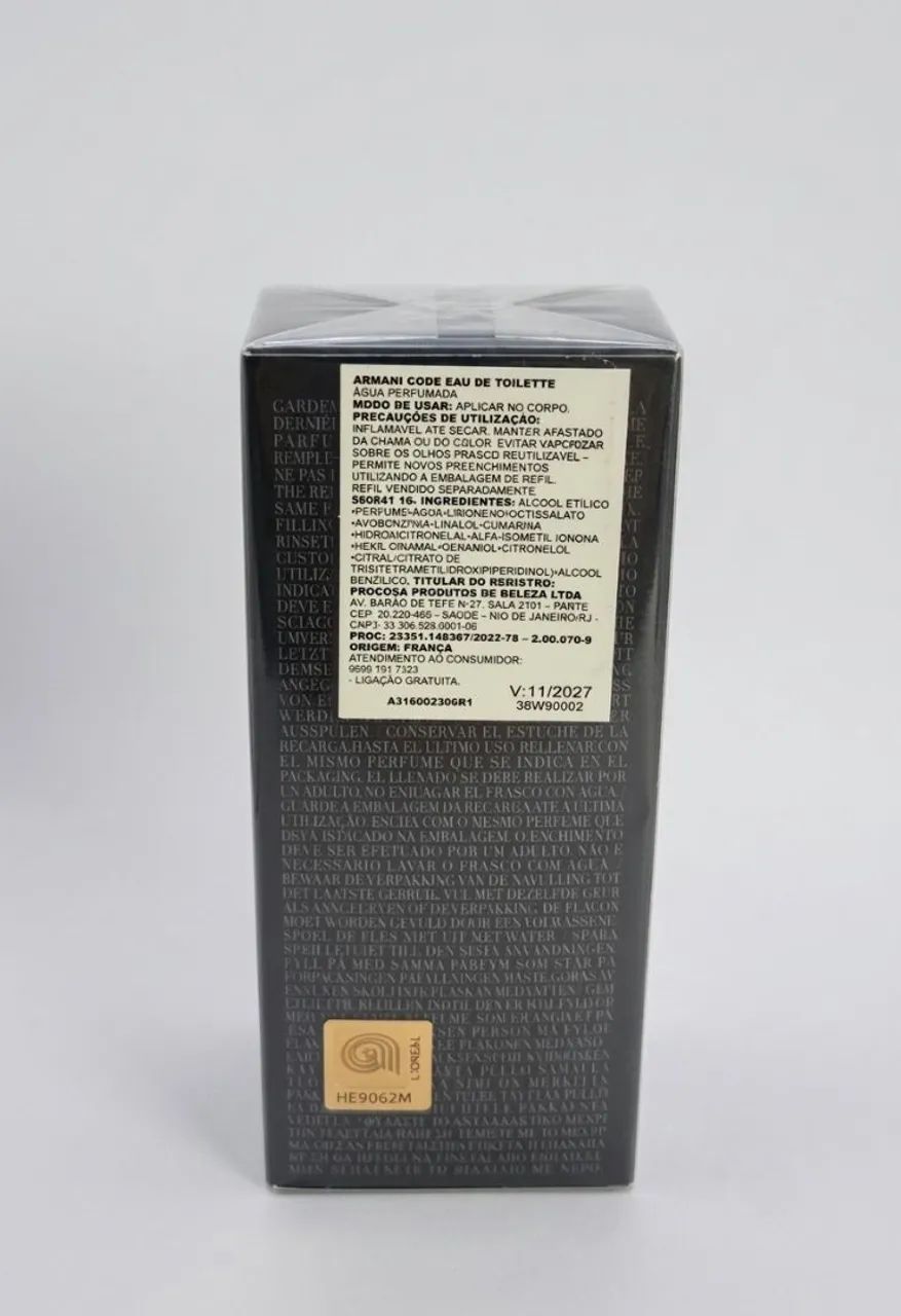 NOVO - LACRADO - Perfume Armani 75ml<br>Code 75ml - Original com selo ADIPEC - Foto 2