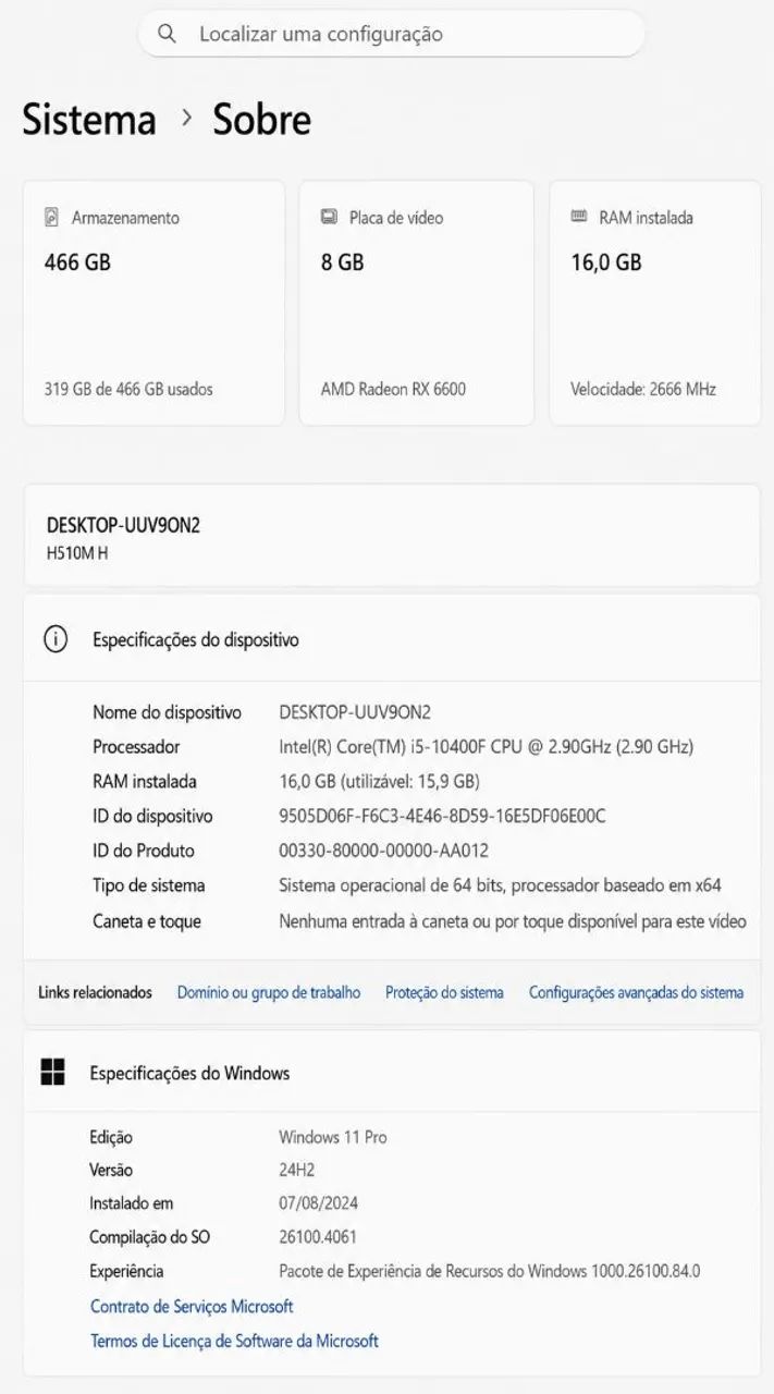 Pc Gamer i5 10400F RX 6600 ACEITO CELULAR  - Foto 2