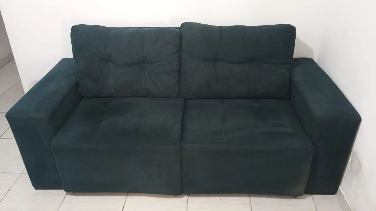 Sofá retrátil 3 lugares, lindo e confortável  - Foto 5