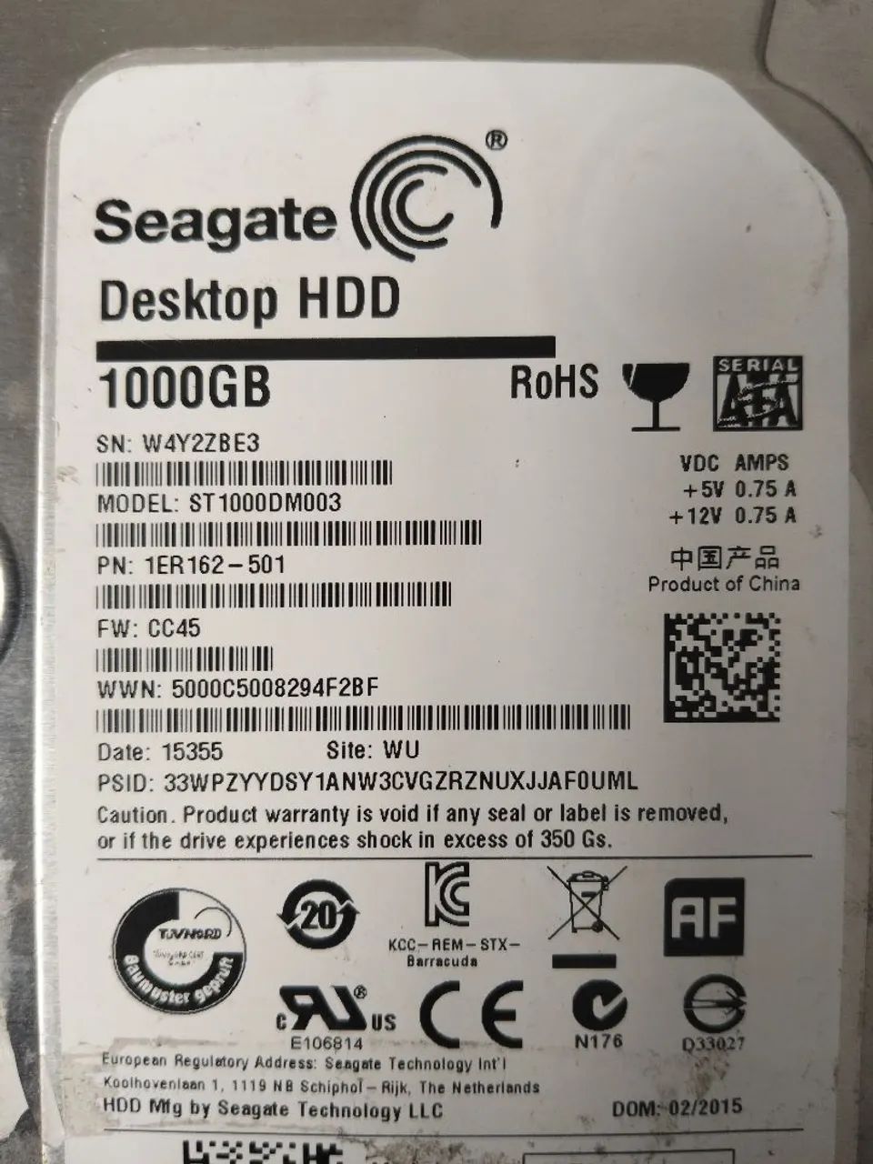 HD Seagate desktop De 1 TB de ram servidor  - Foto 2