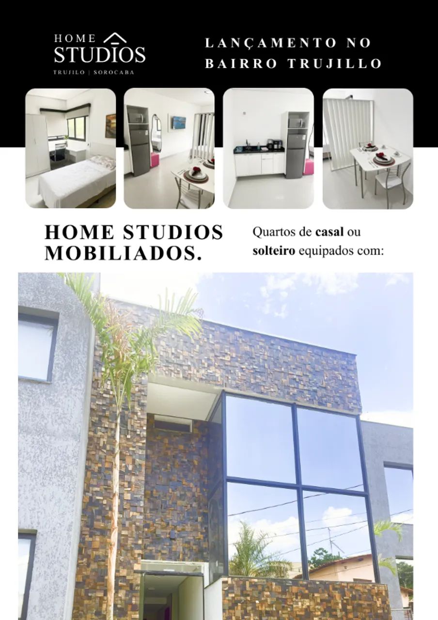 HOME STUDIOS ?MOBILIADOS. - QUARTOS MOBILIADOS - SOLTEIRO OU CASAL