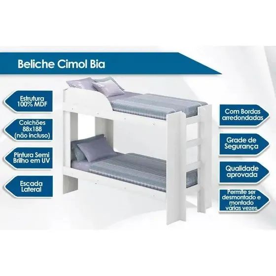 Beliche Bia Solteiro MDF com Proteção Lateral - Foto 3