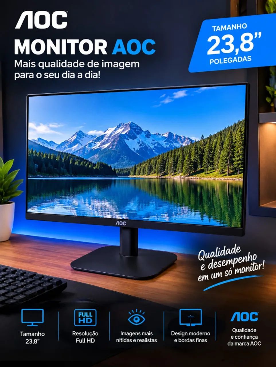 Monitor Gamer Full HD Aoc 24 Pol