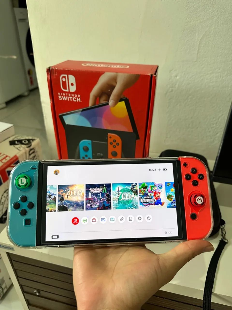 Nintendo Switch Oled Neon - Desbloqueado  - Foto 4
