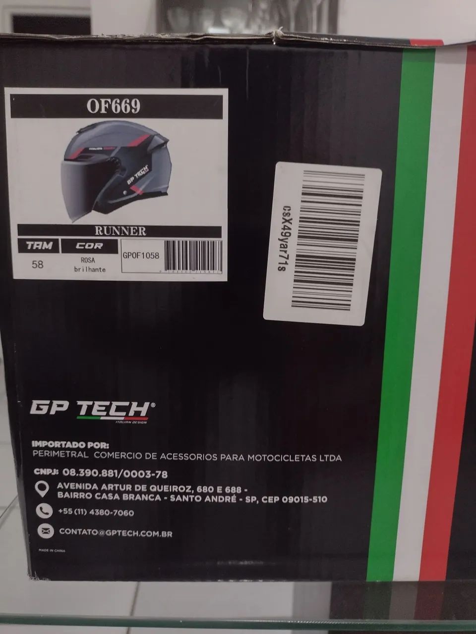 Capacete GP Tech OF669 Runner Tam. 58 - Novo - Foto 3