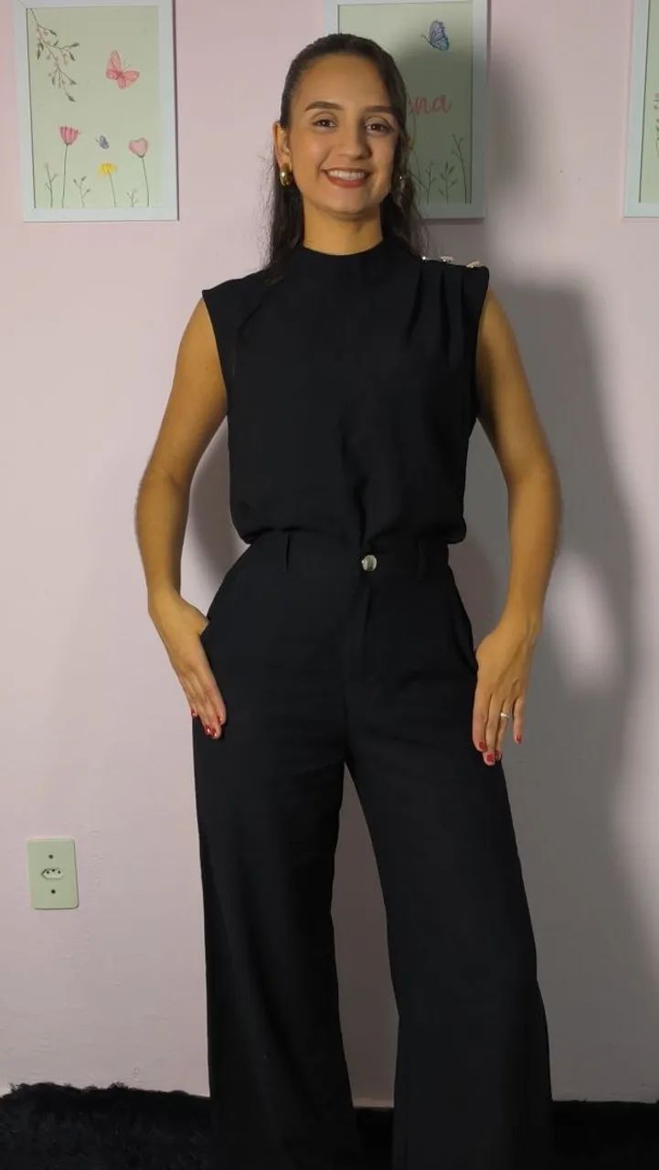 Blusa e calça feminino calça elegante - Foto 5