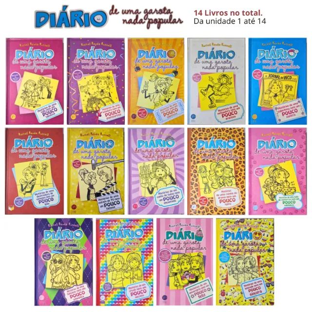 COLEÇÃO LIVROS - DIÁRIO DE UMA GAROTA NADA POPULAR 1 AO 14