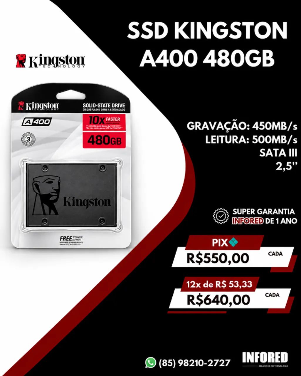SSD Kingston A400 480GB 