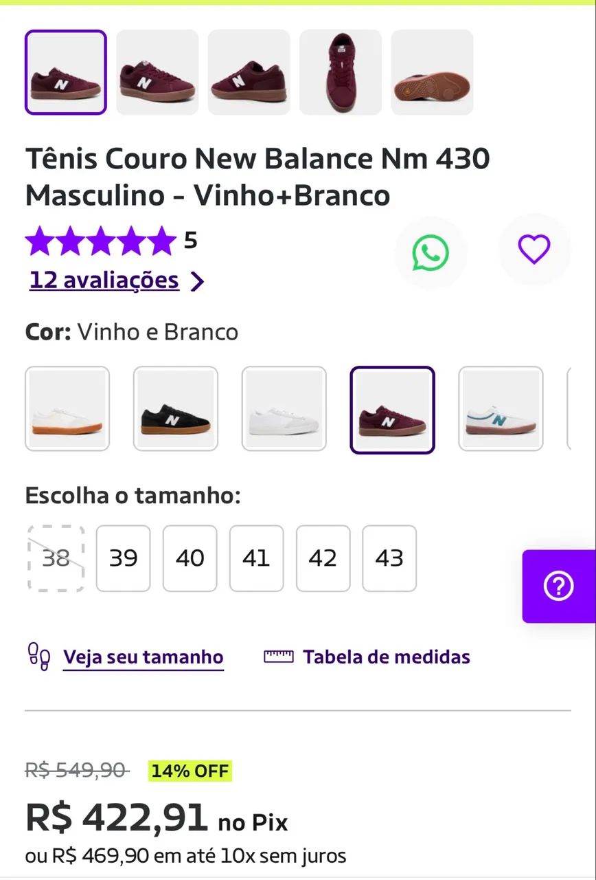 Tênis couro New balance  - Foto 5