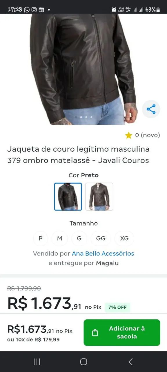 Jaqueta de couro legítimo  - Foto 3