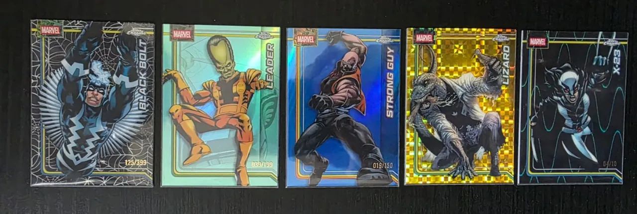 LOTE 5 CARDS NUMERADOS TOPPS CHROME MARVEL 2026