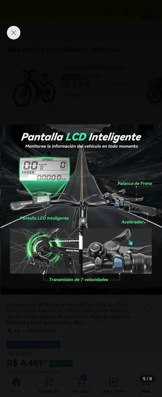 Bicicleta Elétrica  - Foto 4
