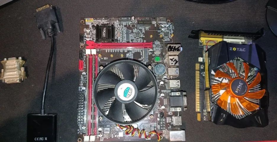 Kit Placa Mãe + Placa de Vídeo