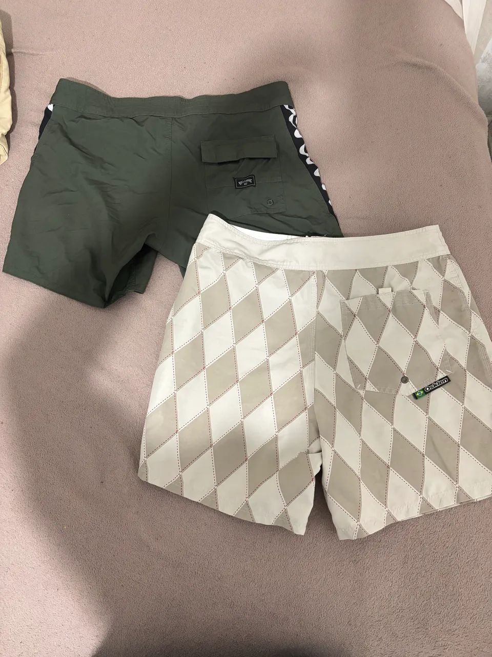 Combo shots Boardshort Billabong Original - Verde Militar e Água Osklen Surting  - Foto 2