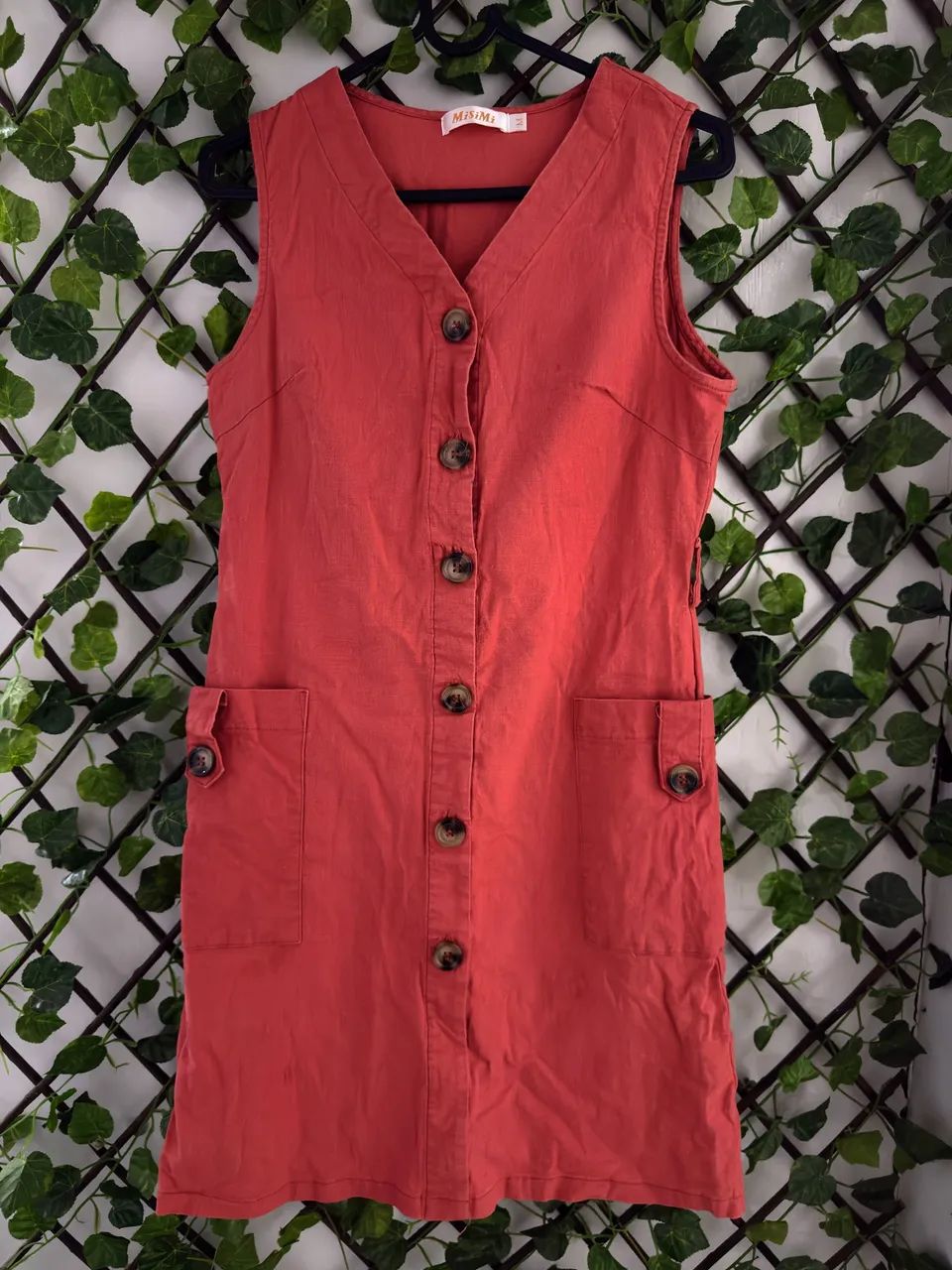 Vestido regata em tom terracota