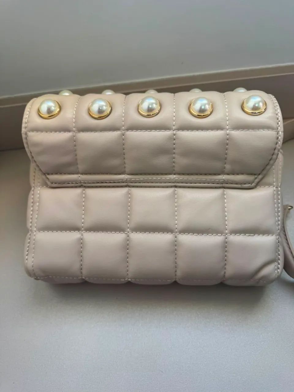 Bolsa nude Zara tiracolo com pérolas  - Foto 2