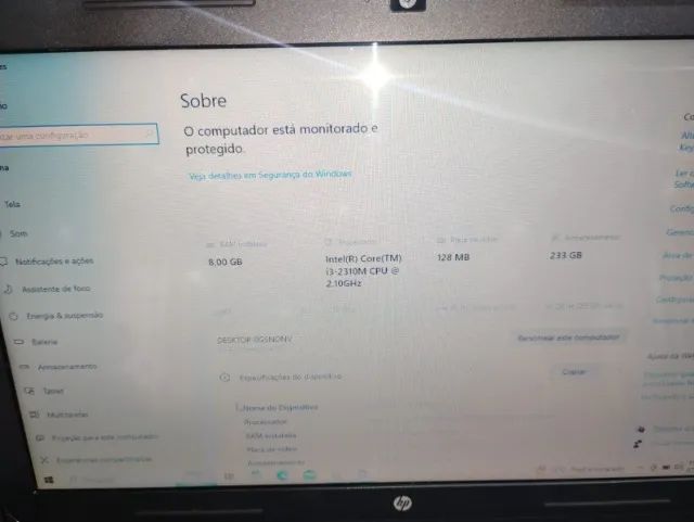 Notebook HP 430 com Intel Core i3