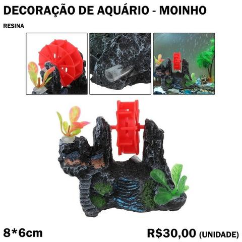Decoração de Aquário: Moinho de Água