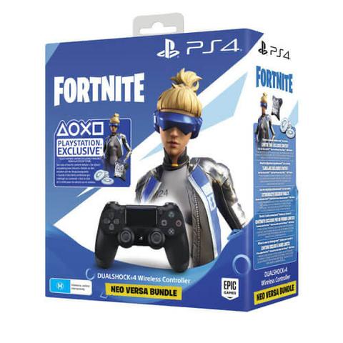 Controle Sem Fio ? Dualshock 4 Preto + Voucher Fortnite - PS4