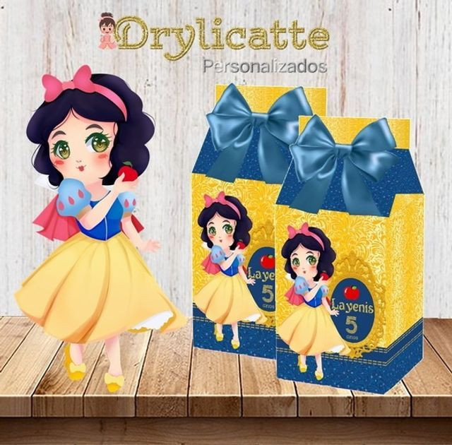 Caixa Milk Personalizada Branca de Neve