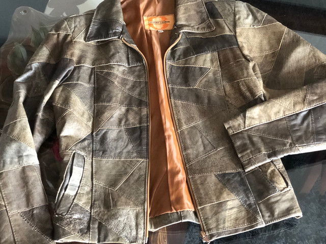 jaqueta de couro legitimo feminina