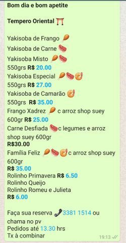 Entregamos a domicílio e retirada no local