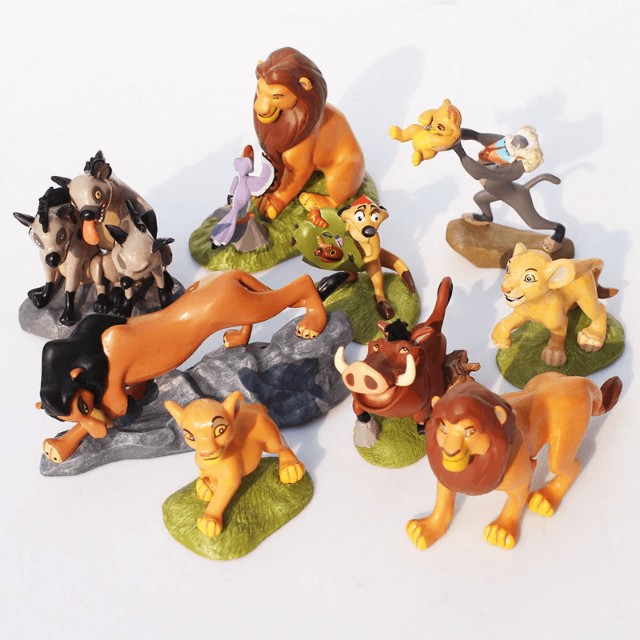 Bonecos Rei Leão Simba Timão Pumba Mufasa Scar Zazu kit c/ 9 - Foto 3