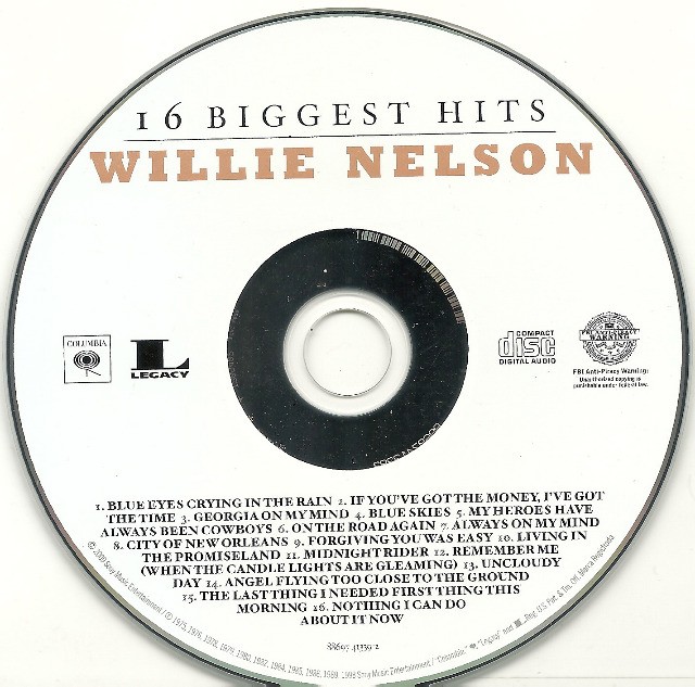 CD - Willie Nelson - 16 biggest hits - Imp. USA