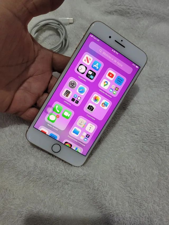 iPhone 8 PLUS GOLD 64 GIGAS funcionando tudo  - Foto 6