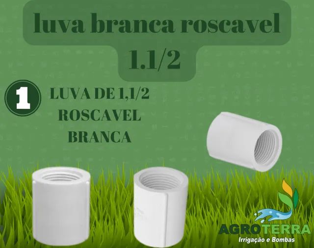 luva branca roscavel 1.1/2  - Foto 3