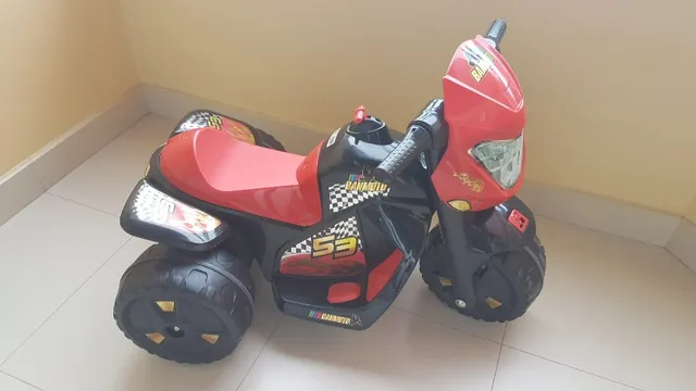 Mini Moto Eletrica Infantil Triciclo Criança Barato Vermelha