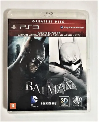 Jogo Batman Arkham Asylum ps3 original midia fisica Seminovo