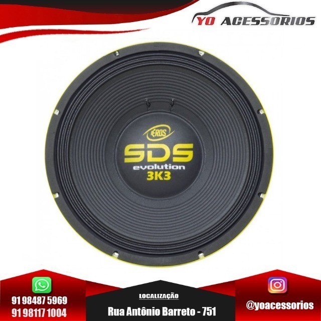 Alto Falante 15" SDS 3.3K 1650 Rms 4 Hms Eros