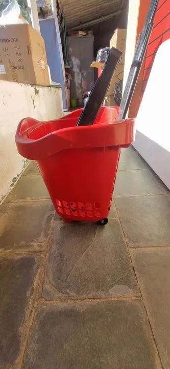 Cesta De Supermercado Com Rodas 4 unidades - Foto 2
