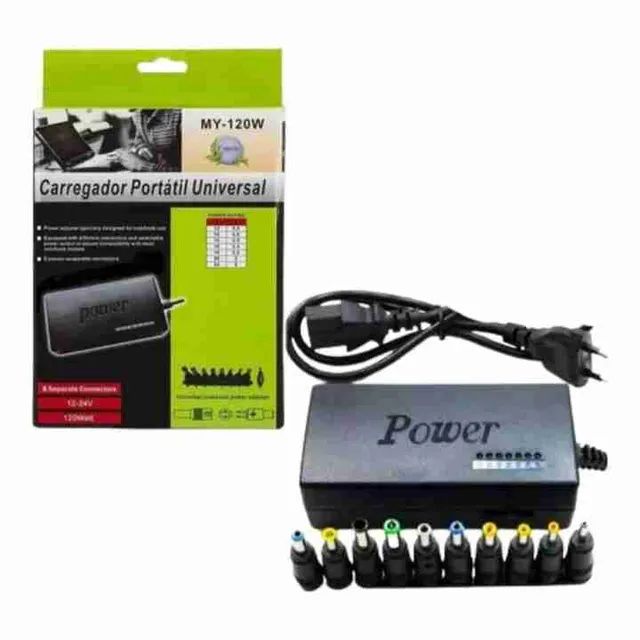 Carregador UNIVERSAL P/Notebook + 9 Plugs,100w
